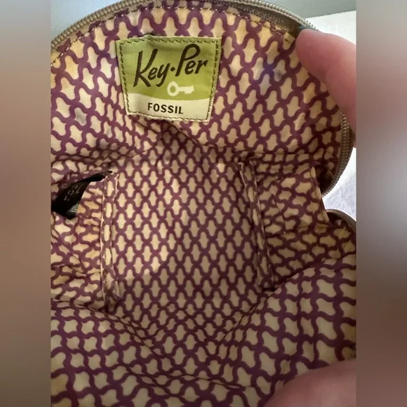 Fossil Keyper Dome Coated Canvas Pouch Retro Print - Picture 6 of 9